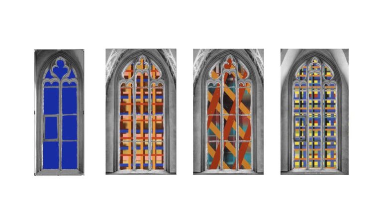 Entwurf der Fenster von Sean Scully für die Martinskirche in Landshut Entwurf der Fenster von Sean Scully für die Martinskirche in Landshut
